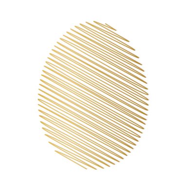 golden scribble easter egg - vector illustration