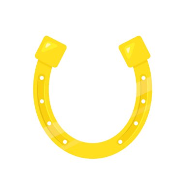 horseshoe icon, symbol of luck, saint patrick's day- vector illustration