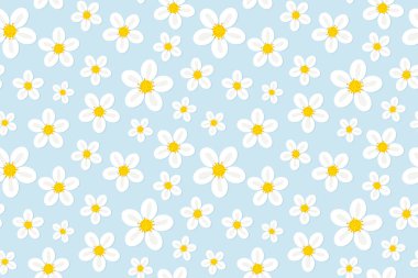 spring seamless pattern with apple tree flowers - vector illustration