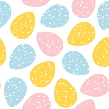 Noktalı paskalya yumurtası ile kusursuz desen - vektör çizimi