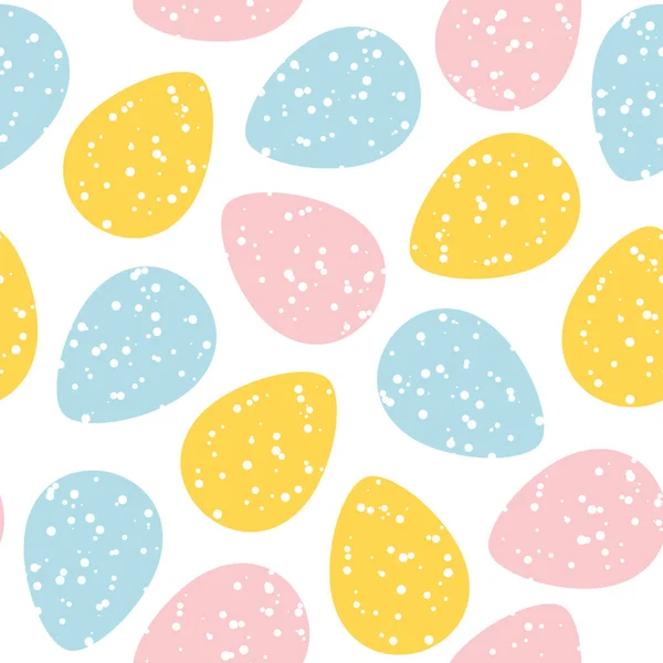 Seamless Pattern Dotted Easter Eggs Vector Illustration — Stock Vector
