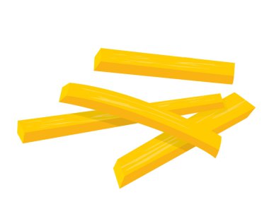 Patates kızartması simgesi - vektör illüstrasyonu