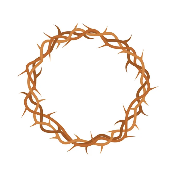 Krona Törnen Korsfästelse Jesus Kristus Långfredagen Koncept Vektor Illustration — Stock vektor