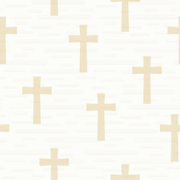 Naadloze Christelijke Heilige Papier Abstracte Textuur Met Kruis Symbol Vector — Stockvector