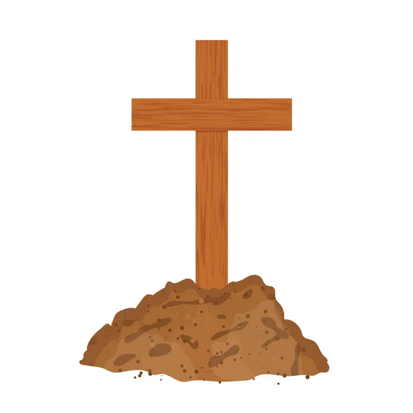 Χριστιανικός Σταυρός Σύμβολο Του Πάσχα Σταύρωση Μεγάλη Παρασκευή Ιερά Εβδομάδα — Διανυσματικό Αρχείο
