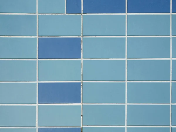 Blauwe Keramische Tegels Achtergrond Textuur — Stockfoto