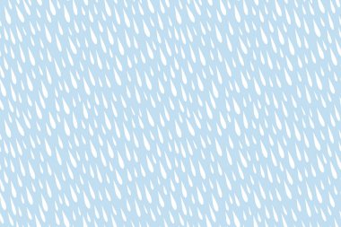 Düşen su damlalarının kusursuz deseni. Vektör çizimi.