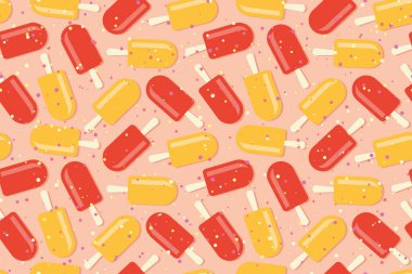 Dondurmalı renksiz yaz deseni. Vektör çizimi.