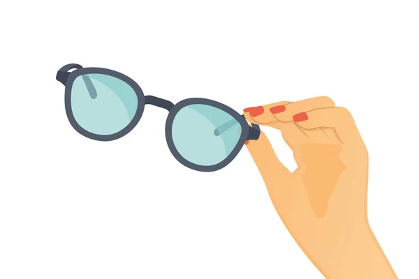 Honhandhållna Solglasögon Vektor Illustration — Stock vektor