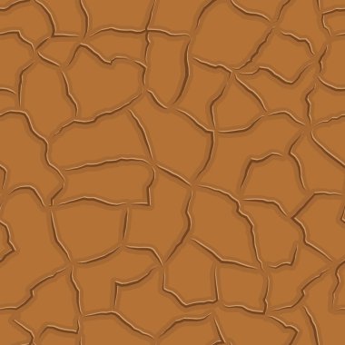 Çatlamış toprak pürüzsüz desen - vektör illüstrasyonu