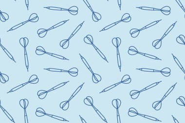 Dart oklu kusursuz desen; spor, boş zaman arkaplan vektör çizimi