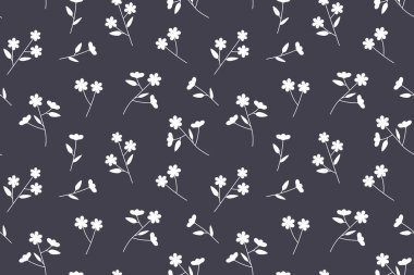 beyaz çiçekler pürüzsüz desen; ölüm ilanı, cenaze, kayıp, yas kavramı - vektör illüstrasyonu