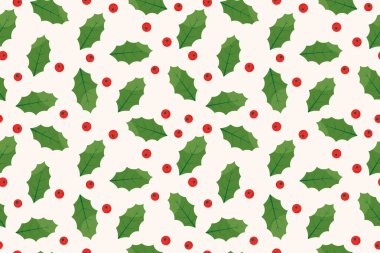 Kış, Noel 'de kutsal böğürtlenler paketlemek, tebrik kartları, arka planlar, illüstrasyonlar için harikadır.