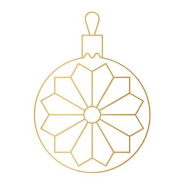 Altın Vintagee Noeli. Göstermelik vektör çizimi.