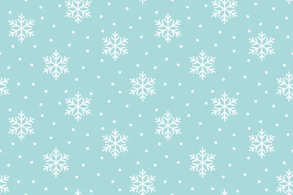 Nahtloses Wintermuster Mit Schneeflocken Ideal Für Verpackung Textilien Tapeten Grußkartenvektorillustration — Stockvektor