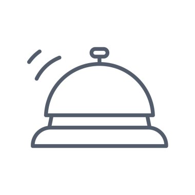 Otel resepsiyon çanı simgesi - vektör illüstrasyonu