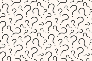 Soru işaretli kusursuz desen; eğitim materyalleri, ıvır zıvır oyunları veya eleştirel düşünme illüstrasyonunu teşvik etme amaçlı herhangi bir içerik için mükemmel