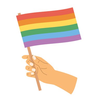 El ele tutuşan LGBT bayrağı transseksüel toplum için birlik, eşitlik ve görünürlüğü simgeliyor gurur etkinlikleri, sosyal adalet kampanyaları veya çeşitlilik temalı yayınlar için mükemmel.