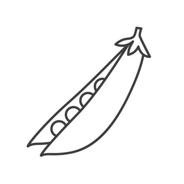 yeşil bezelye ana hatları simgesi - vektör illüstrasyonu