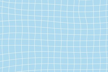 Buruşmuş mavi kareli kağıt dokusu veya havuz kiremitleri arka plan vektör çizimi