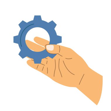 el ele tutuşmalar, optimizasyonu sembolize etme, hassasiyet veya takım çalışması - vektör illüstrasyonu