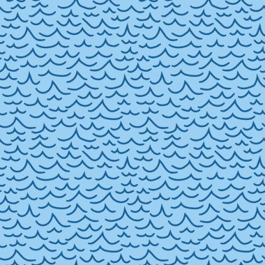 pürüzsüz mavi deniz dalgaları deseni - vektör çizimi