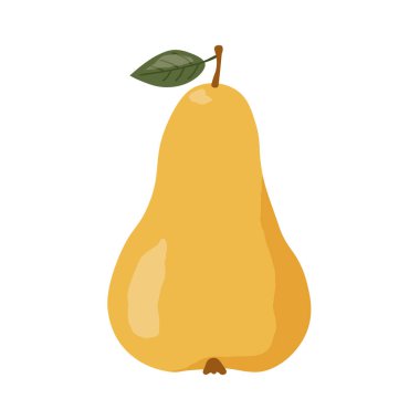 Yaprak vektör simgesi illüstrasyonlu armut