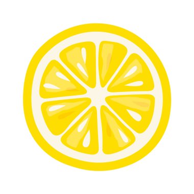 Bir dilim taze limon vektör çizimi