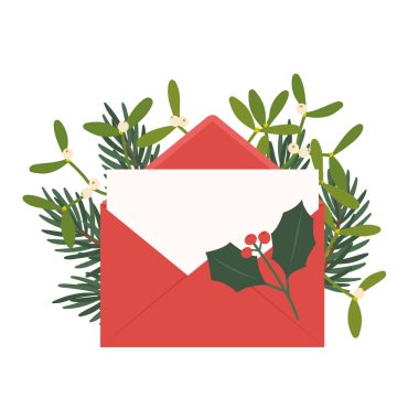 Noel dilekleri yazma kavramı - vektör illüstrasyonu - Noel dilekleri - vektör çizimi