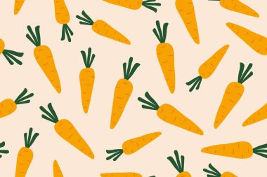 Kusursuz havuç deseni; Paskalya arkaplan vektör çizimi