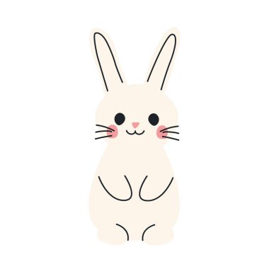 cute easter bunny -vector illustration