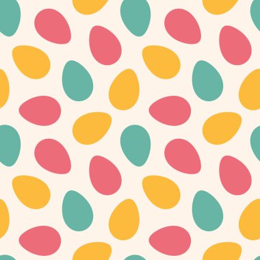 Kusursuz yay, renkli yumurtalı paskalya deseni. Vektör çizimi.
