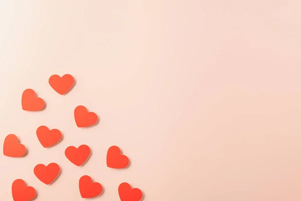 Happy Valentines Day Concept Symbol Love Paper Art Copy Space — стоковое фото
