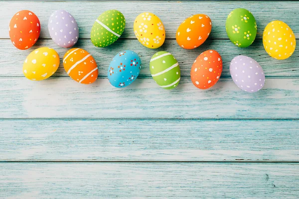Easter Day Concept Top View Holiday Banner Background Web Design — Stockfoto