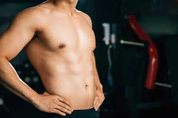 Muscular Man His Underwear Standing Confident Sexy Attitude Showcases His — Stock Photo, Image