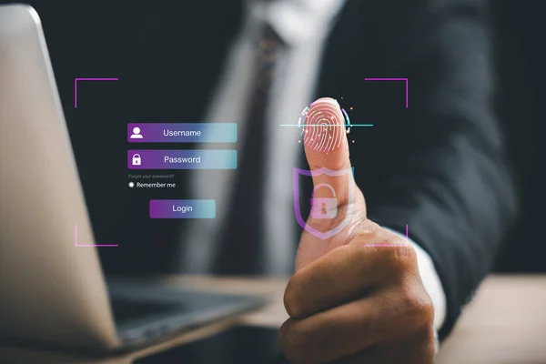 Fingerabdruck Scans Revolutionieren Die Persönliche Sicherheit Die Zukunft Der Biometrischen — Stockfoto