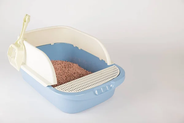 Promote Cleanliness Hygiene Isolated Plastic Cat Litter Toilet Tray Scoop — Stock Photo, Image
