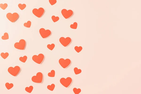 Happy Valentines Day Concept Symbol Love Paper Art Copy Space — Foto de Stock