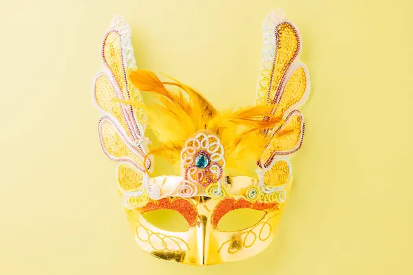 Happy Purim Carnival Accessories Carnival Mask Mardi Gras Celebration Isolated — Foto de Stock