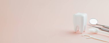 Diş Doktoru Günü, diş modelleri ve dişçi aletleri oral sağlık farkındalığı gösteriyor. Dünya Ağız Sağlığı Günü 'nü dişçiler ve dünya çapında gülümsemeye olan bağlılıkları için gerekli ekipmanlarla kutlayın..