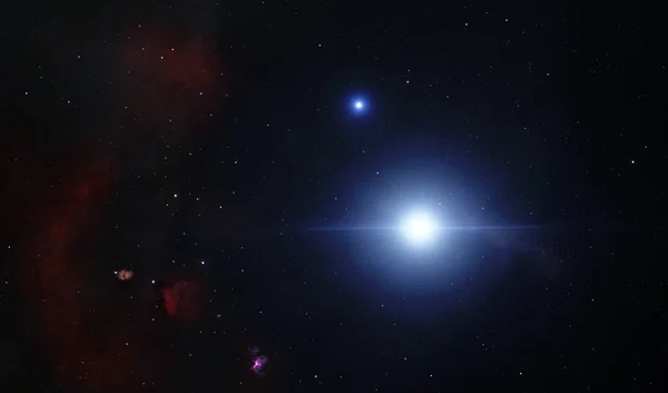 Rigel Estrela Nebulosa Ilustração Fundo Papel Parede Universo — Fotografia de Stock