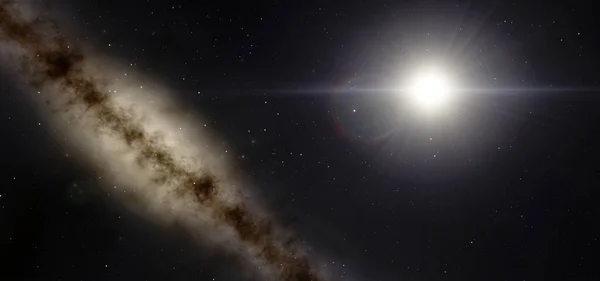 우주에서 수있는 은하의 — 스톡 사진