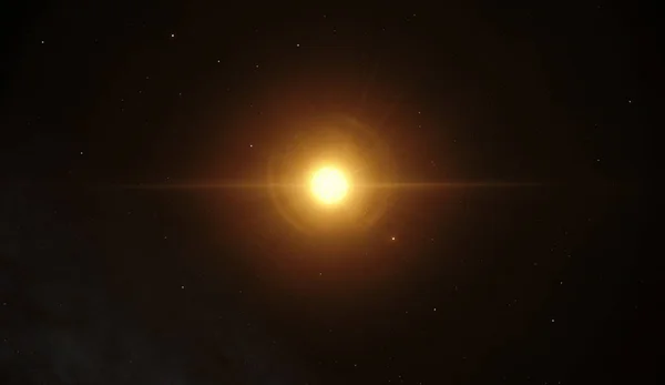 Сонячні Промені Ефектом Гало Фоном Ілюстрації Всесвіту Фоном Всесвіту Сонце — стокове фото