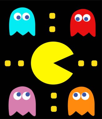 Pac-Man düşmanlarının klasik oyunlarıyla