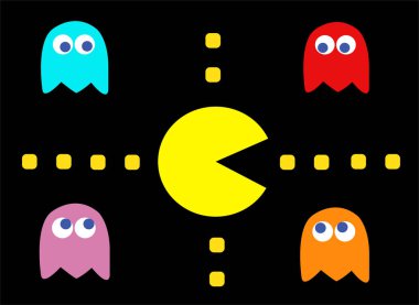 Pac-Man düşmanlarının klasik oyunlarıyla