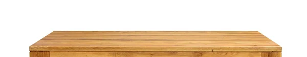 Wooden Table Top Surface Isolated White Background Solid Wood Furniture — Photo