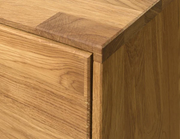 Wooden Drawer Close View Photo Wooden Eco Furniture Elements Background — Fotografia de Stock