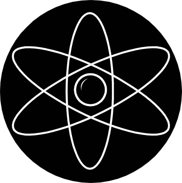 Symbole Atome Illustration Vectorielle Icône Atome — Image vectorielle