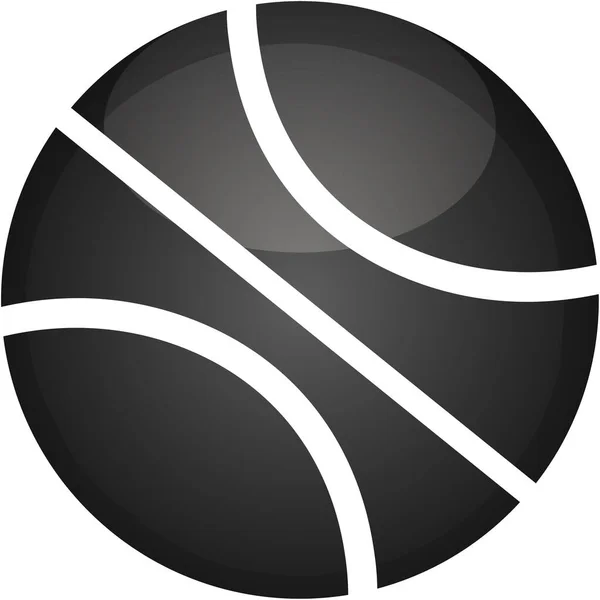 Basket Bollen Ikon Över Vit Bakgrund Vektor Illustration Basket Boll — Stock vektor