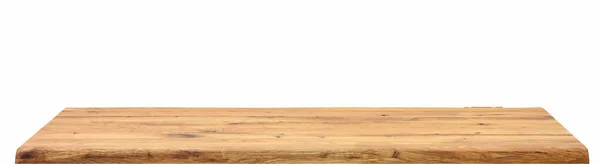 Dřevěný Stůl Horní Povrch Izolované Přes Bílé Pozadí Nábytek Masivního — Stockový vektor